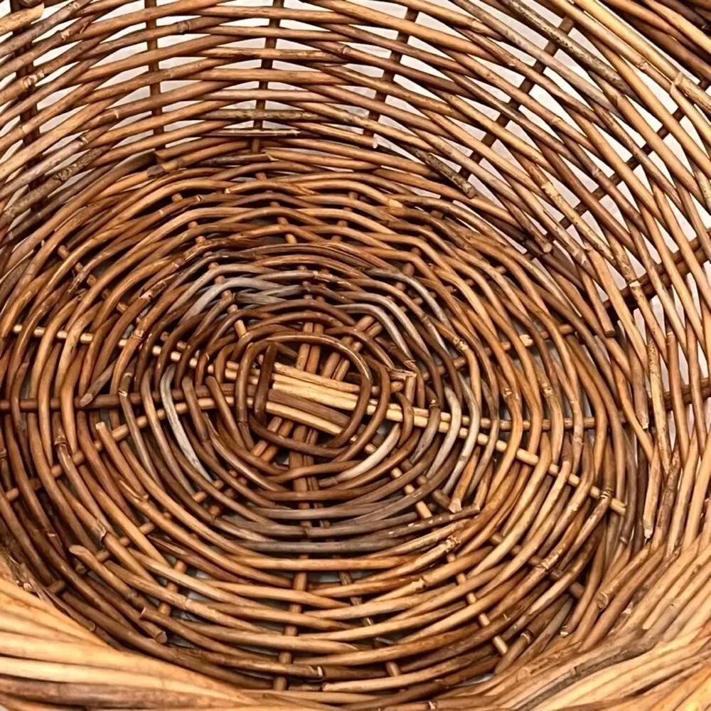 Handwoven Willow Basket Brown 18.5